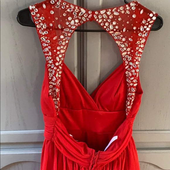Red semi formal dress size 11 - Picture 3 of 5